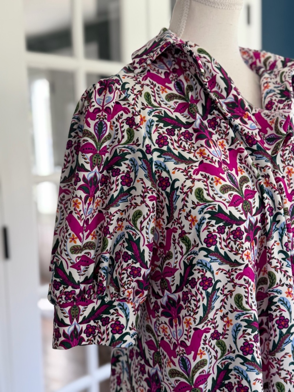NWT Jude Connally Tierney Dress in Whimsy Hidden Rabbit Print | Size Small - Picture 9 of 16